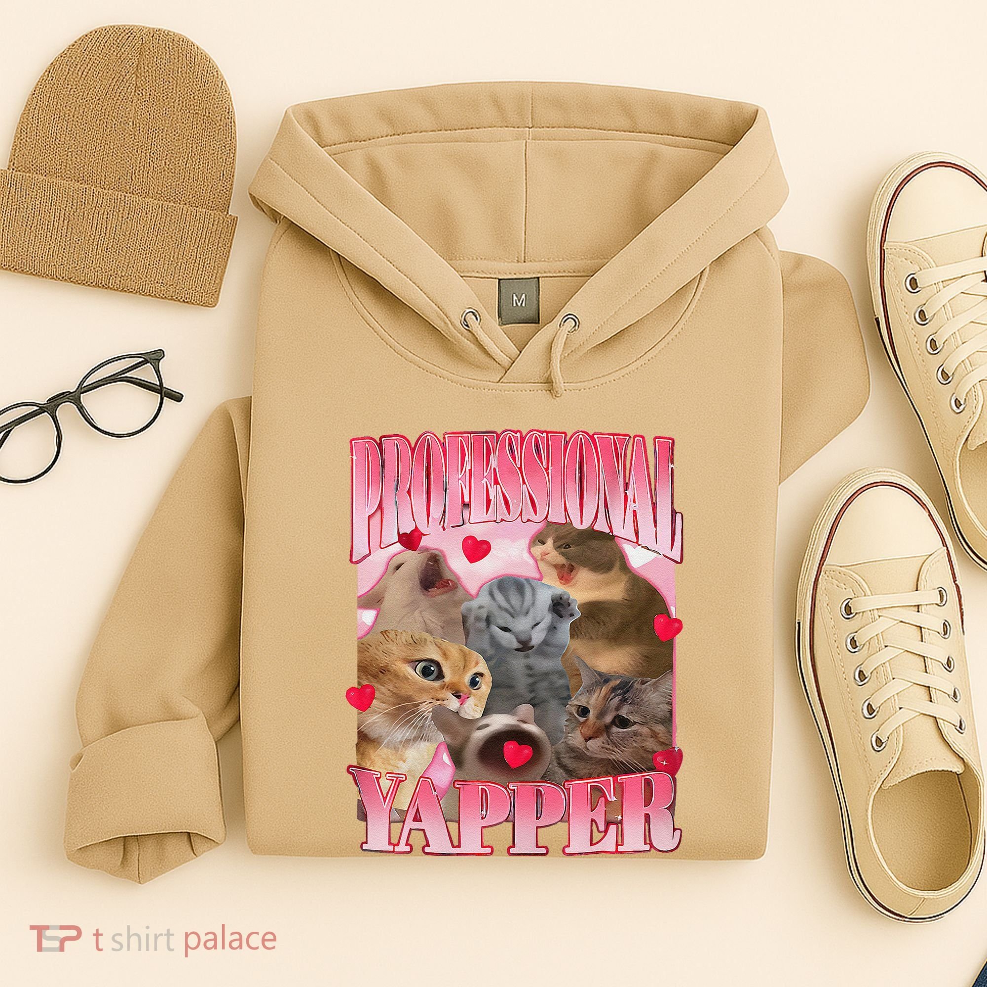 Professional Yapper Cat Funny Oddly Specific Dank Meme Hoodie