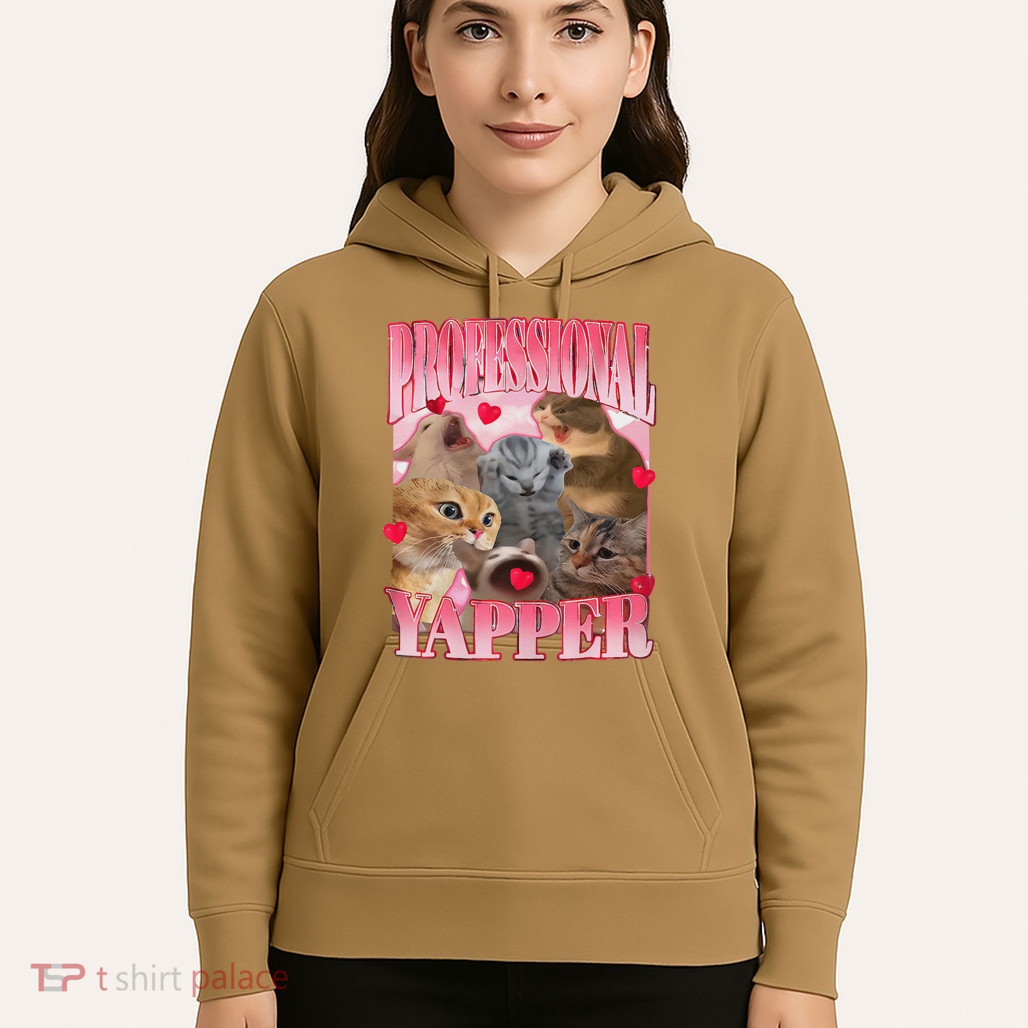 Professional Yapper Cat Funny Oddly Specific Dank Meme Hoodie