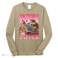 Professional Yapper Cat Funny Oddly Specific Dank Meme Long Sleeve Shirt thumb 0