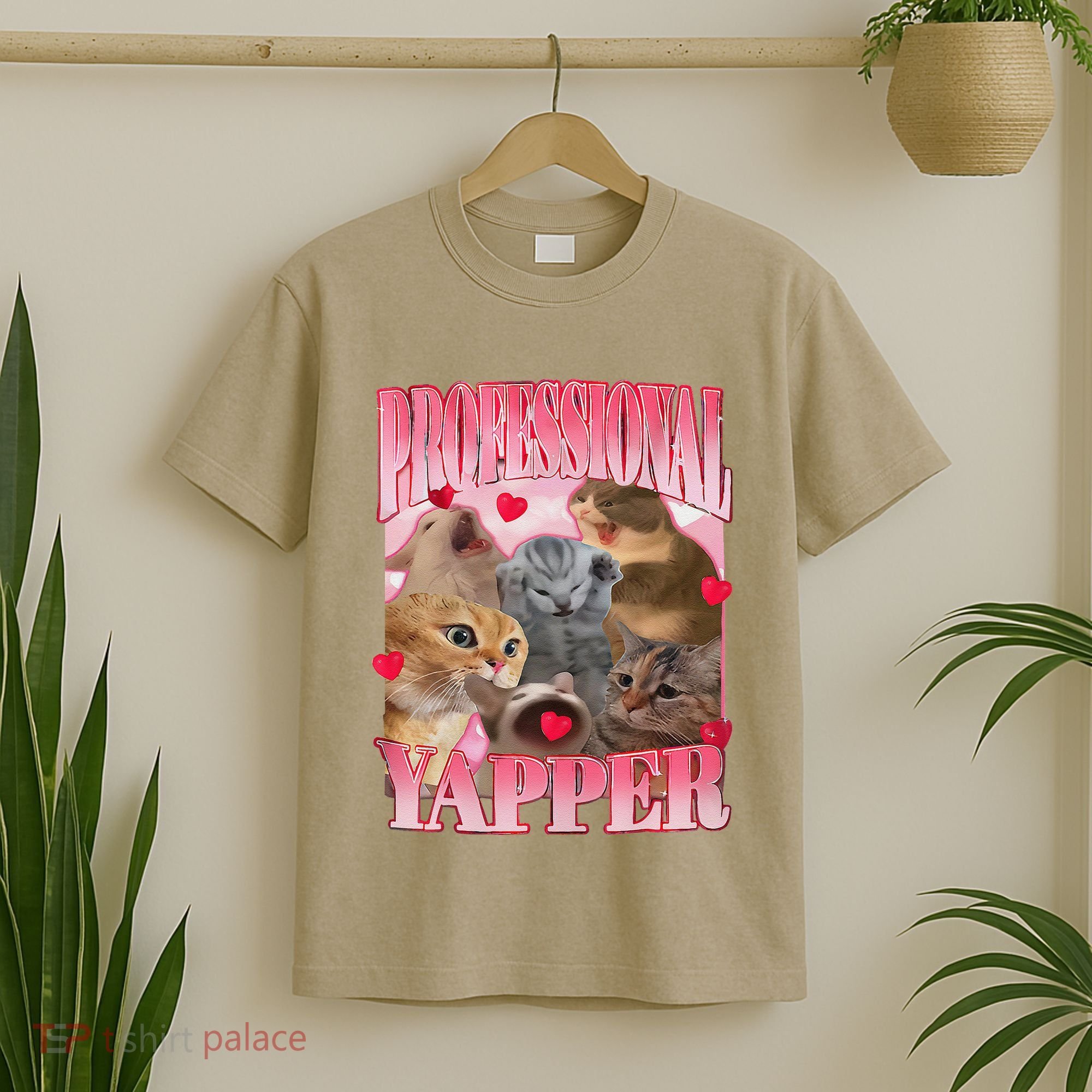 Professional Yapper Cat Funny Oddly Specific Dank Meme T-Shirt
