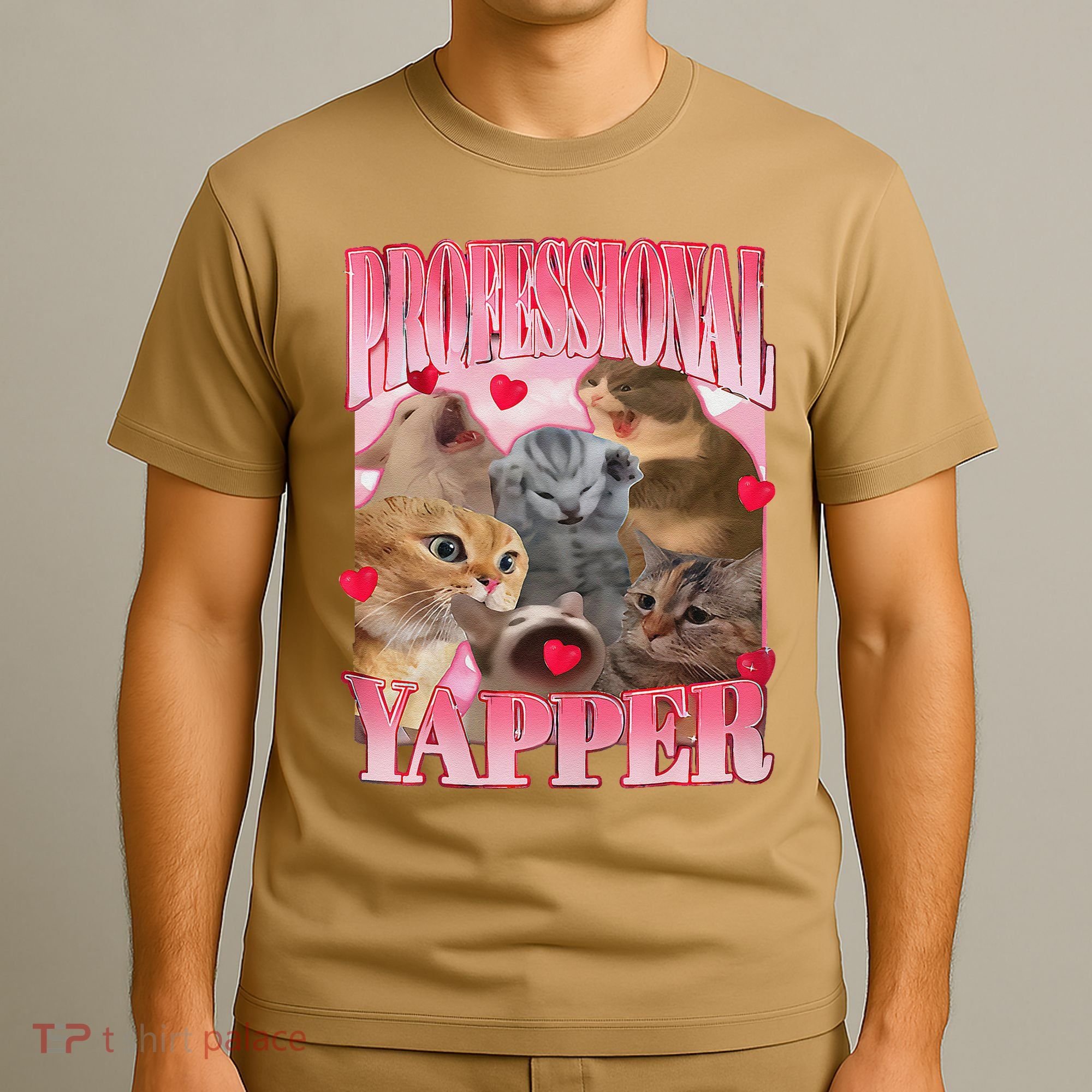 Professional Yapper Cat Funny Oddly Specific Dank Meme T-Shirt