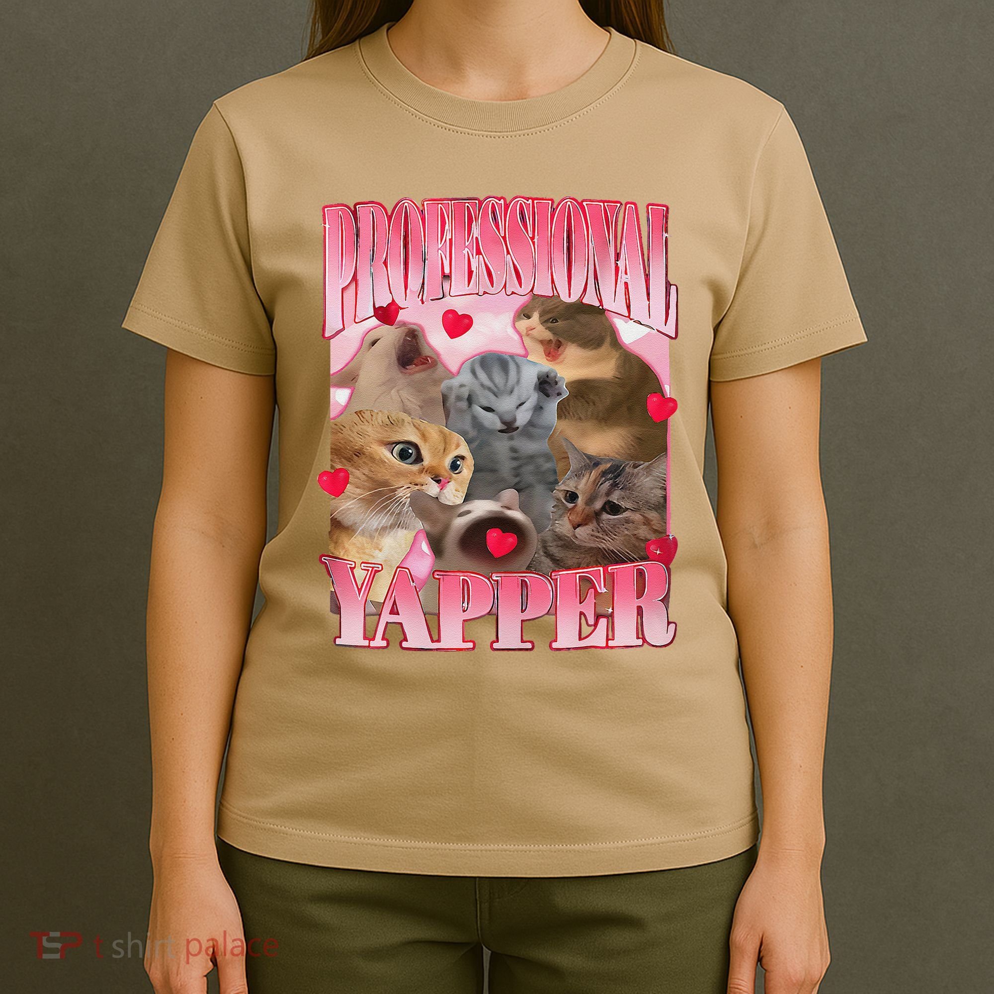 Professional Yapper Cat Funny Oddly Specific Dank Meme T-Shirt