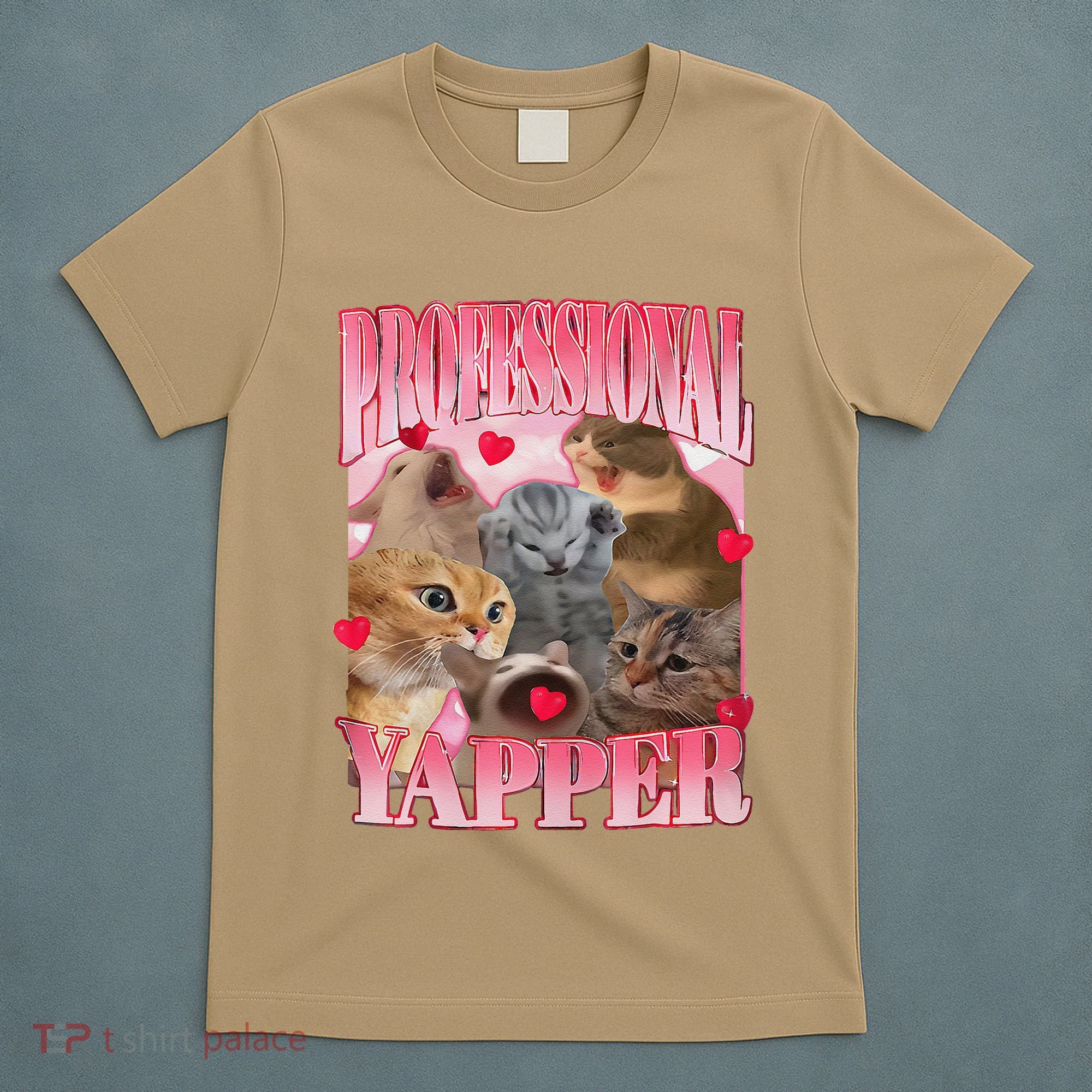 Professional Yapper Cat Funny Oddly Specific Dank Meme T-Shirt