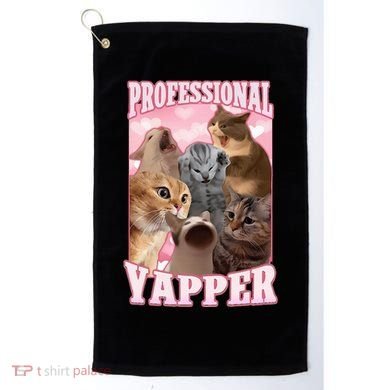 Professional Yapper Cat Meme Goofy Ahh Ironic Cat Golf Towel
