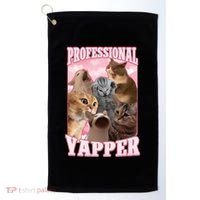 Professional Yapper Cat Meme Goofy Ahh Ironic Cat Golf Towel thumb 0