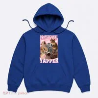 Professional Yapper Cat Meme Goofy Ahh Ironic Cat Hoodie thumb 0