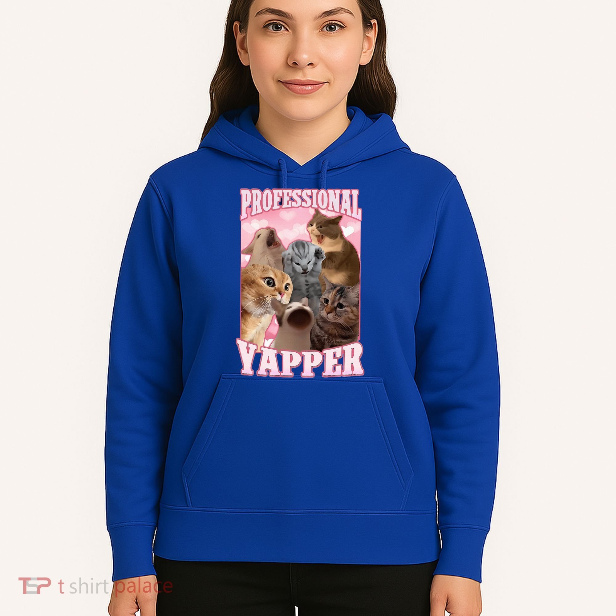 Professional Yapper Cat Meme Goofy Ahh Ironic Cat Hoodie