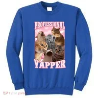 Professional Yapper Cat Meme Goofy Ahh Ironic Cat Sweatshirt thumb 0