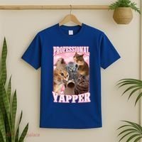 Professional Yapper Cat Meme Goofy Ahh Ironic Cat T-Shirt thumb 2