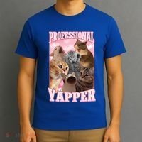 Professional Yapper Cat Meme Goofy Ahh Ironic Cat T-Shirt thumb 3