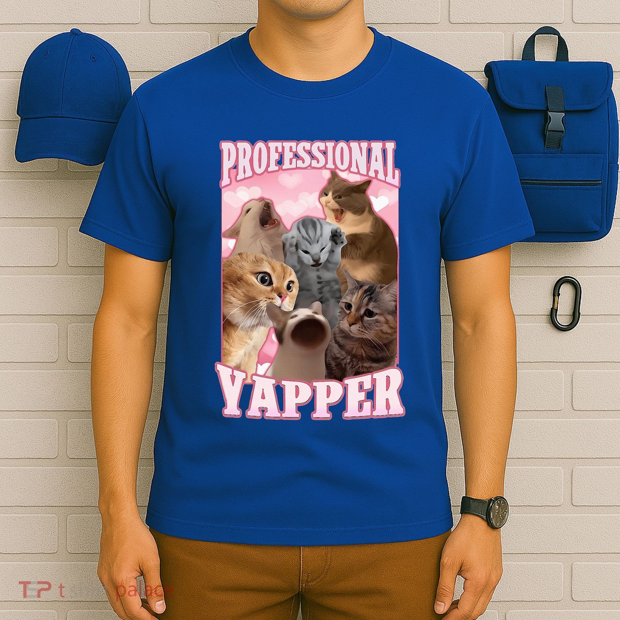 Professional Yapper Cat Meme Goofy Ahh Ironic Cat T-Shirt