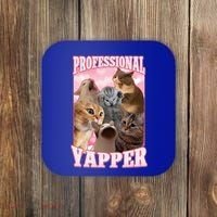 Professional Yapper Cat Meme Goofy Ahh Ironic Cat Coaster thumb 0