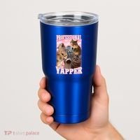 Professional Yapper Cat Meme Goofy Ahh Ironic Cat Tumbler thumb 2