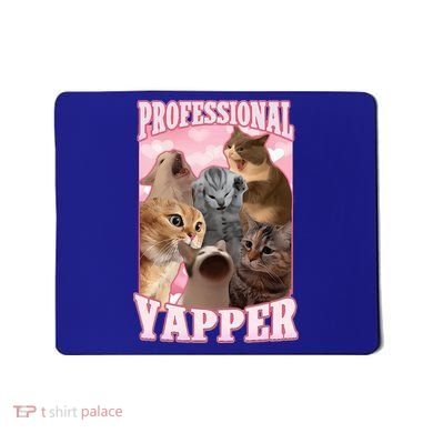 Professional Yapper Cat Meme Goofy Ahh Ironic Cat Mousepad