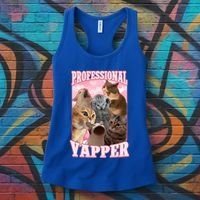Professional Yapper Cat Meme Goofy Ahh Ironic Cat Women's Tank Top thumb 3