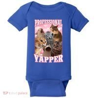 Professional Yapper Cat Meme Goofy Ahh Ironic Cat Baby Bodysuit thumb 0