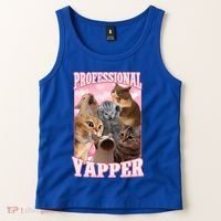 Professional Yapper Cat Meme Goofy Ahh Ironic Cat Tank Top thumb 2