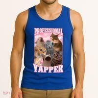 Professional Yapper Cat Meme Goofy Ahh Ironic Cat Tank Top thumb 3