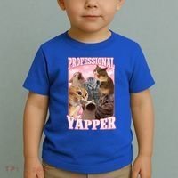 Professional Yapper Cat Meme Goofy Ahh Ironic Cat Toddler T-Shirt thumb 2