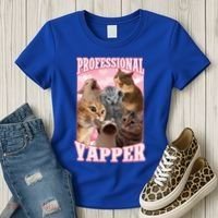Professional Yapper Cat Meme Goofy Ahh Ironic Cat Women's T-Shirt thumb 3