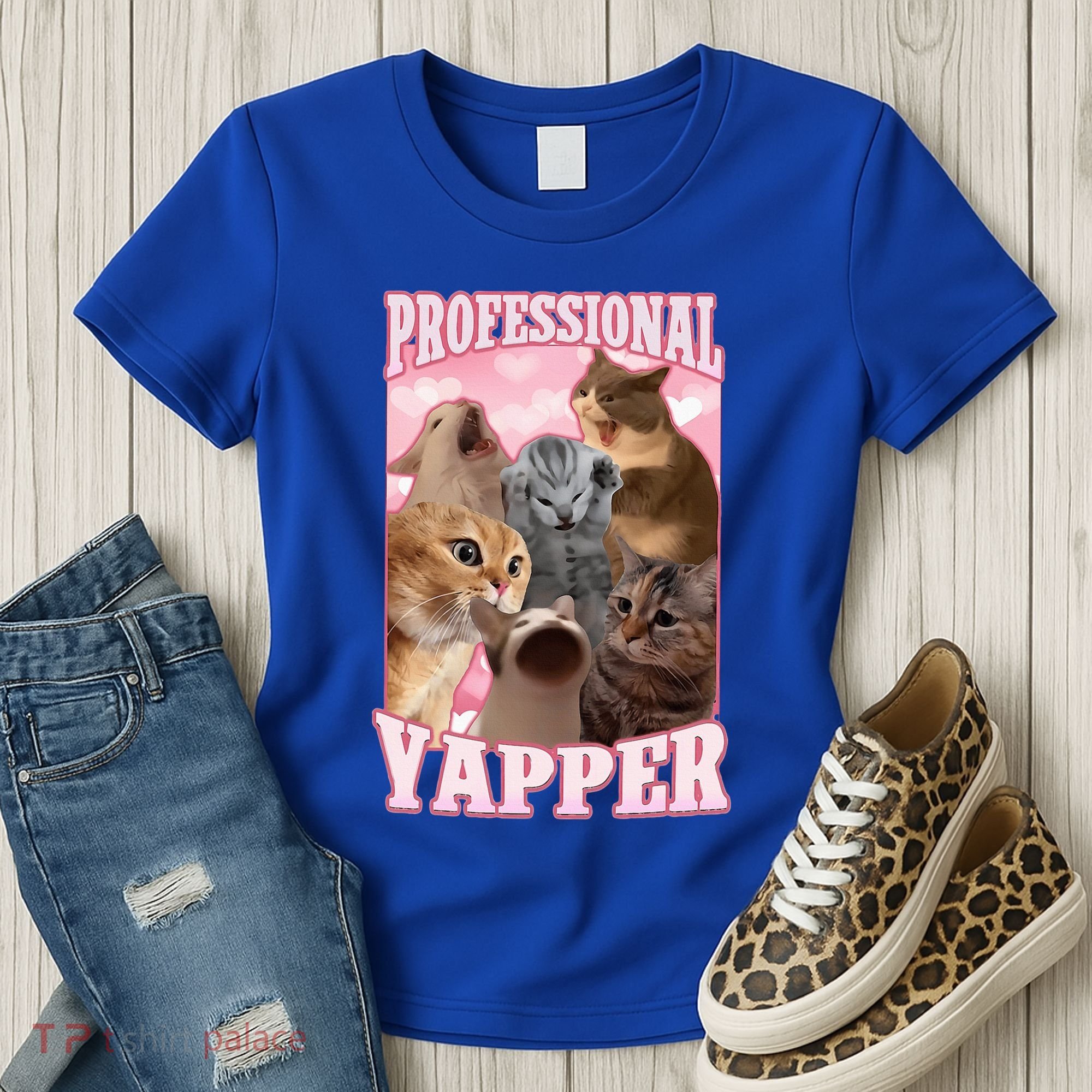 Professional Yapper Cat Meme Goofy Ahh Ironic Cat Women's T-Shirt