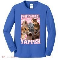 Professional Yapper Cat Meme Goofy Ahh Ironic Cat Kids Long Sleeve Shirt thumb 0