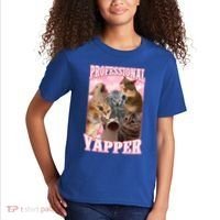 Professional Yapper Cat Meme Goofy Ahh Ironic Cat Kids T-Shirt thumb 2