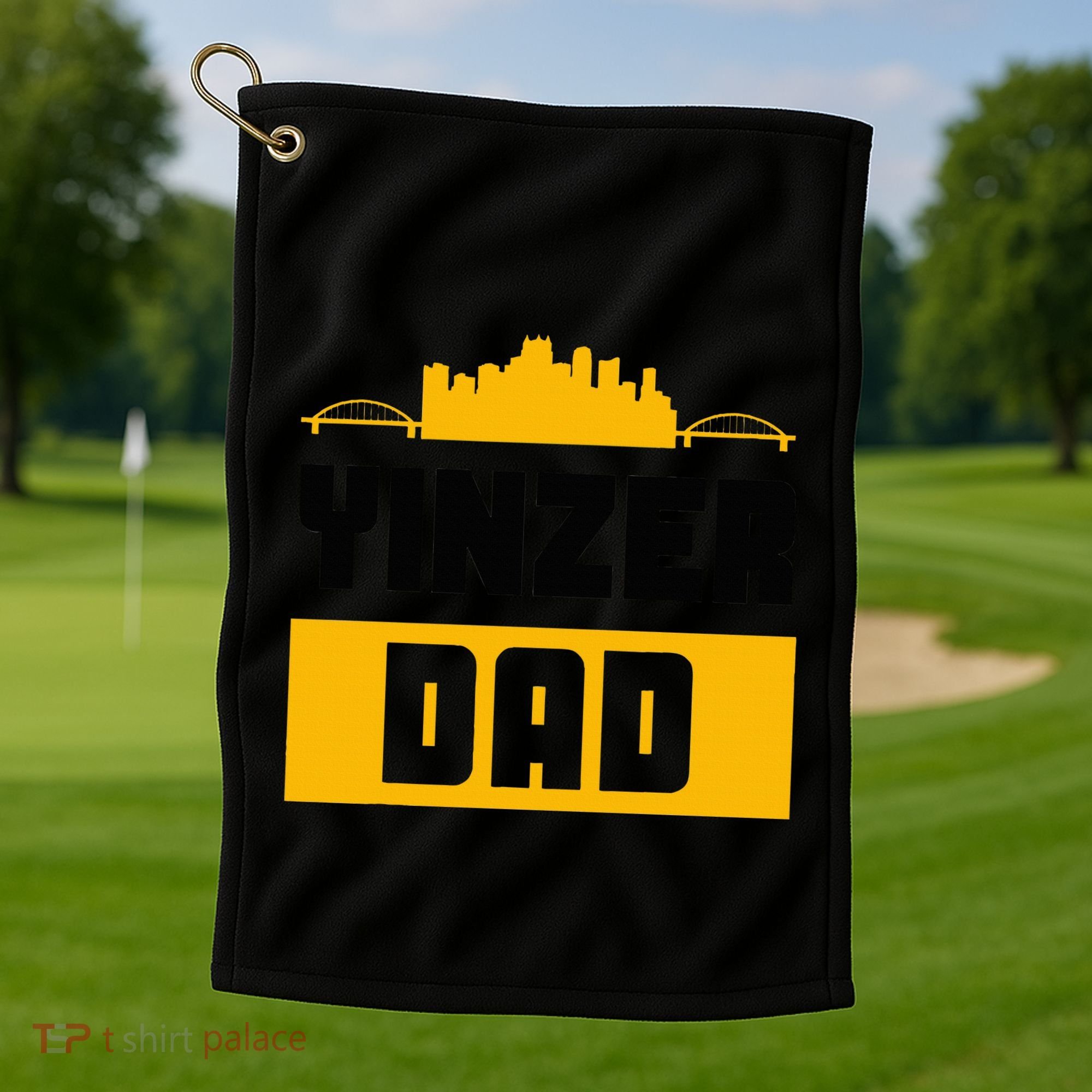 Pittsburgh Yinzer Dad Steel City 412 Home Golf Towel