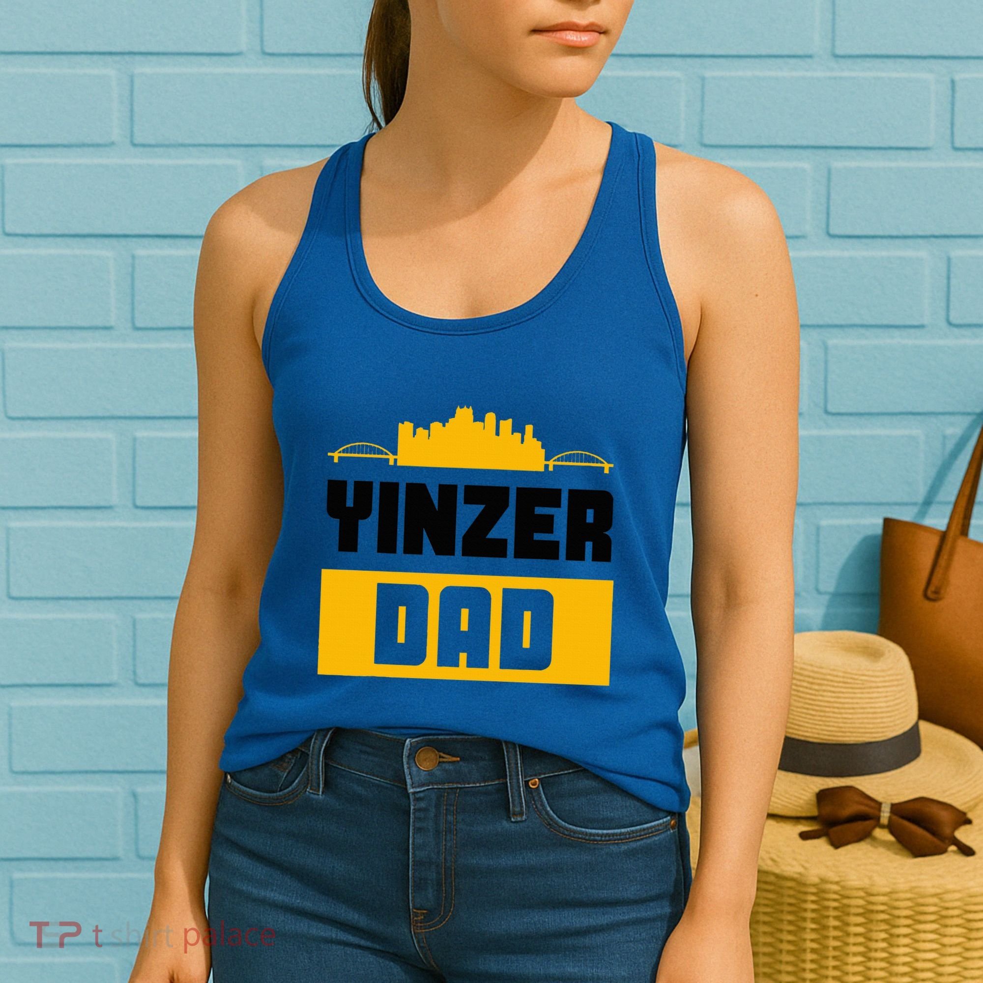 Pittsburgh Yinzer Dad Steel City 412 Home Women's Tank Top