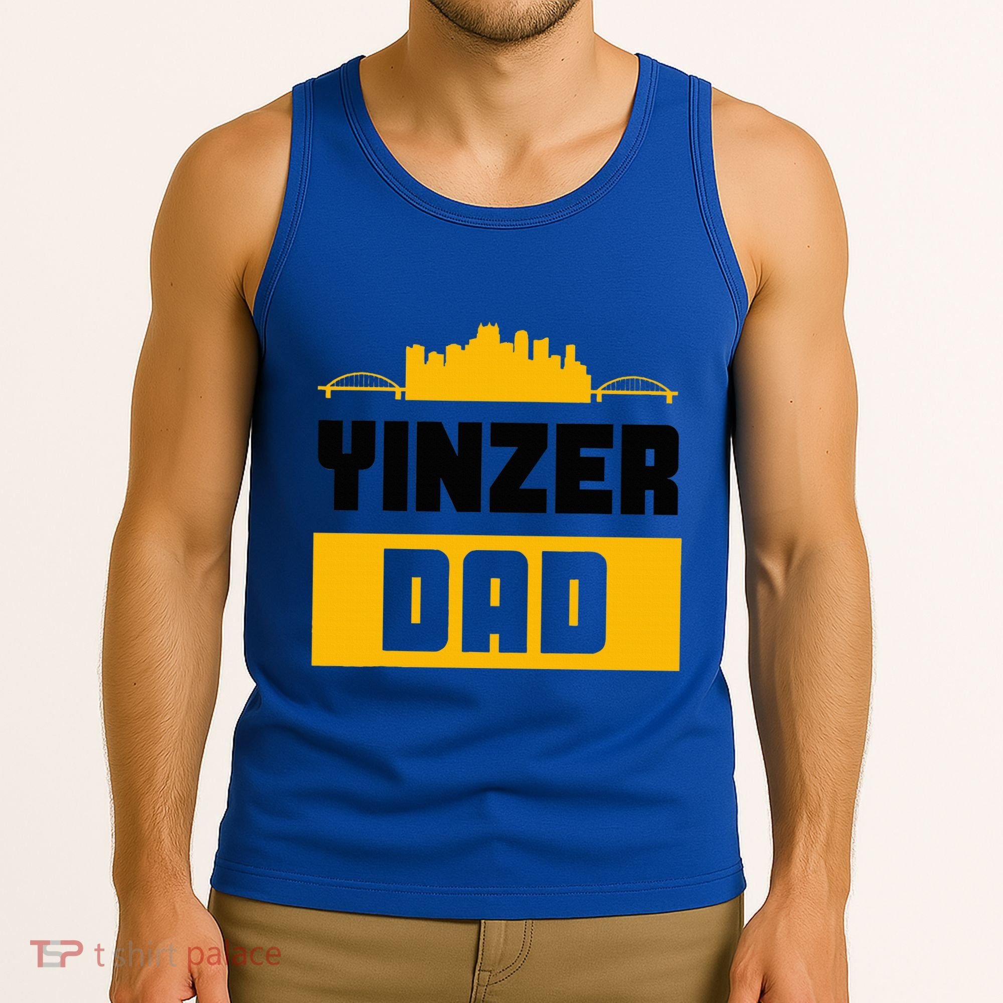 Pittsburgh Yinzer Dad Steel City 412 Home Tank Top