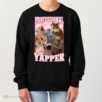 Professional Yapper Funny Cat Meme Goofy Ahh Ironic Cat Women's Sweatshirt