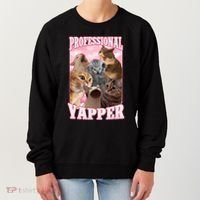 Professional Yapper Funny Cat Meme Goofy Ahh Ironic Cat Women's Sweatshirt thumb 0
