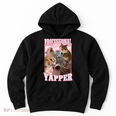 Professional Yapper Funny Cat Meme Goofy Ahh Ironic Cat Hoodie
