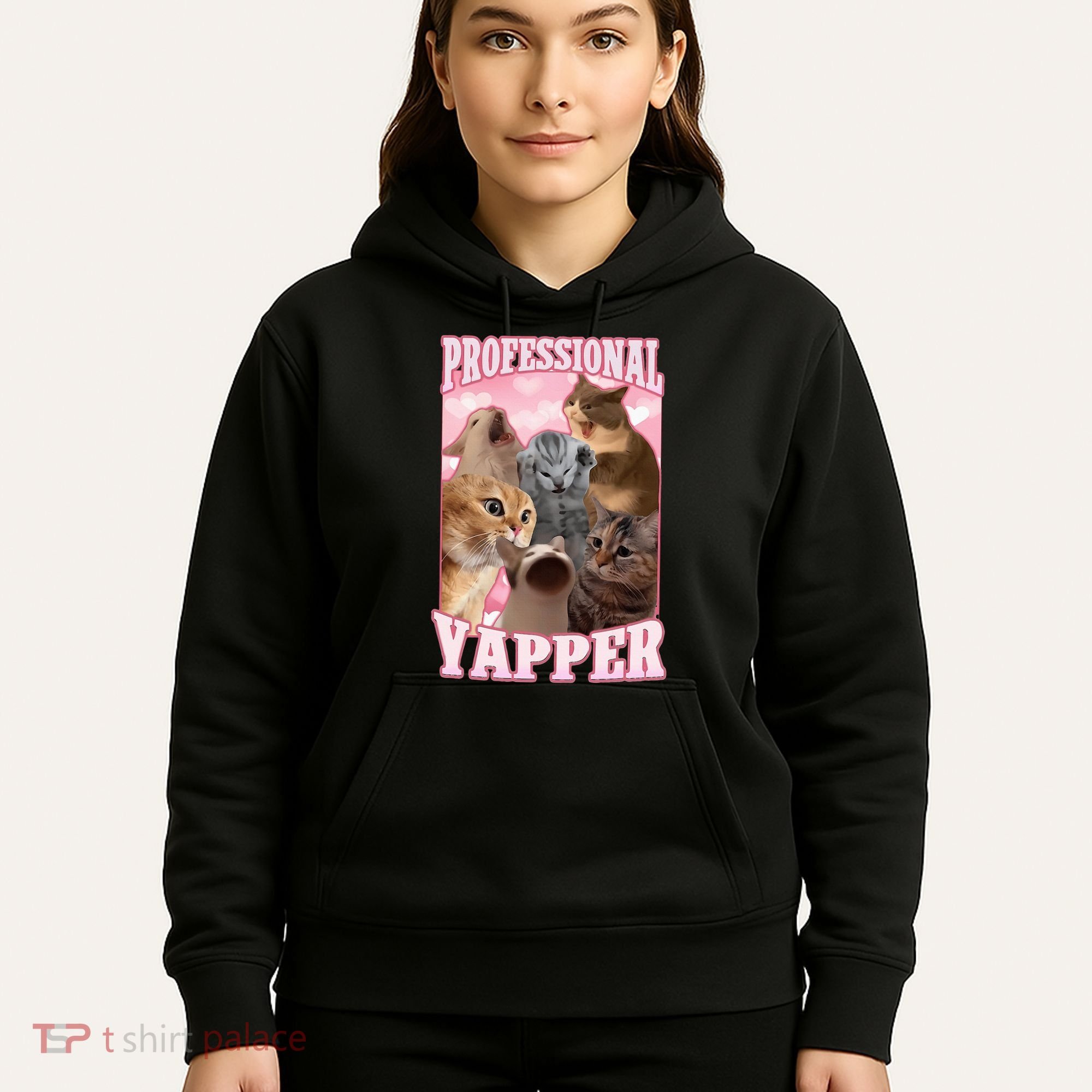 Professional Yapper Funny Cat Meme Goofy Ahh Ironic Cat Hoodie