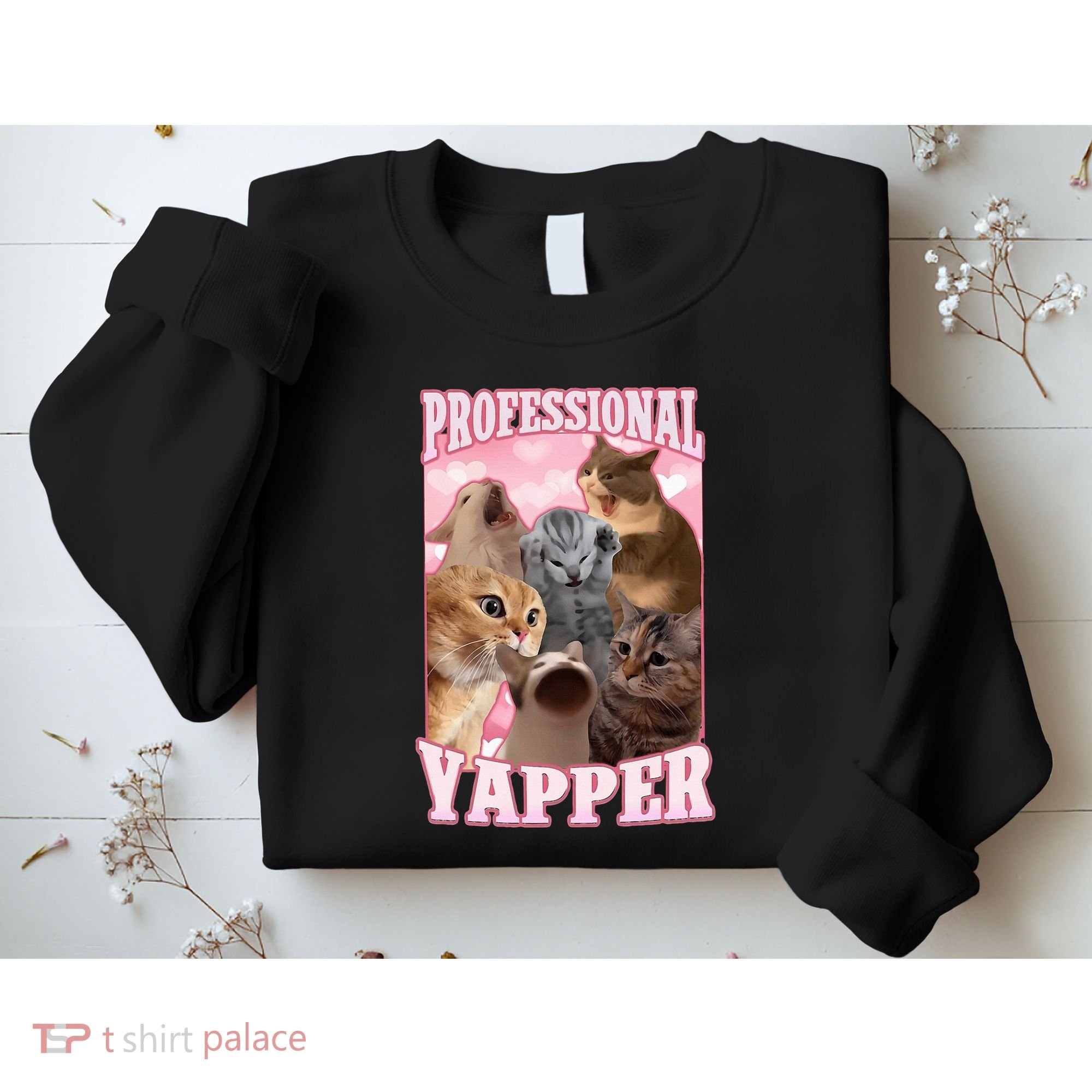 Professional Yapper Funny Cat Meme Goofy Ahh Ironic Cat Sweatshirt