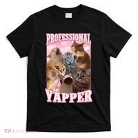 Professional Yapper Funny Cat Meme Goofy Ahh Ironic Cat T-Shirt thumb 0