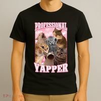 Professional Yapper Funny Cat Meme Goofy Ahh Ironic Cat T-Shirt thumb 3