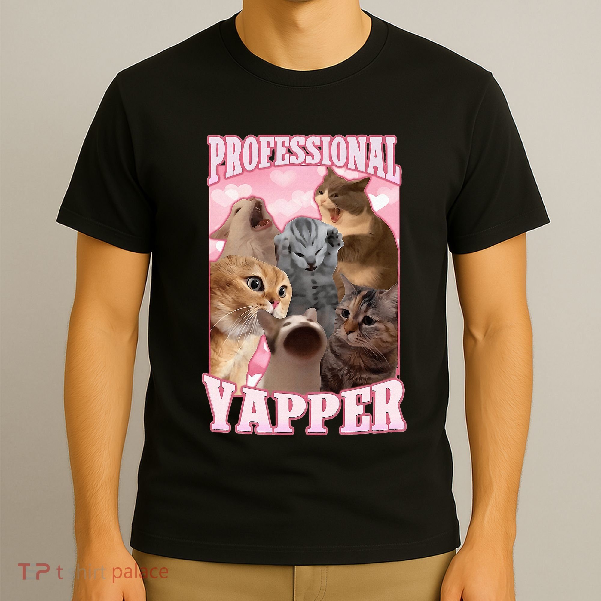 Professional Yapper Funny Cat Meme Goofy Ahh Ironic Cat T-Shirt