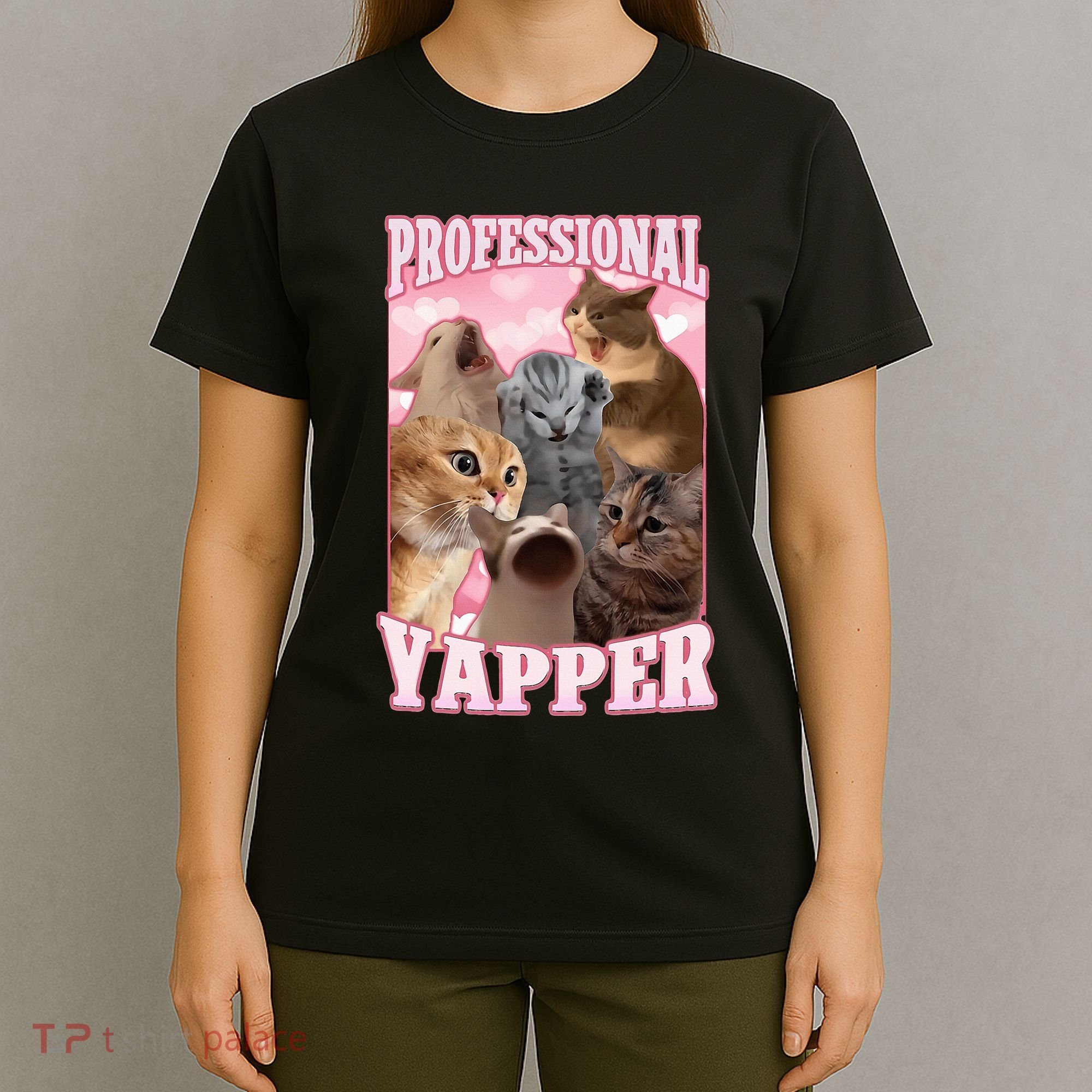 Professional Yapper Funny Cat Meme Goofy Ahh Ironic Cat T-Shirt