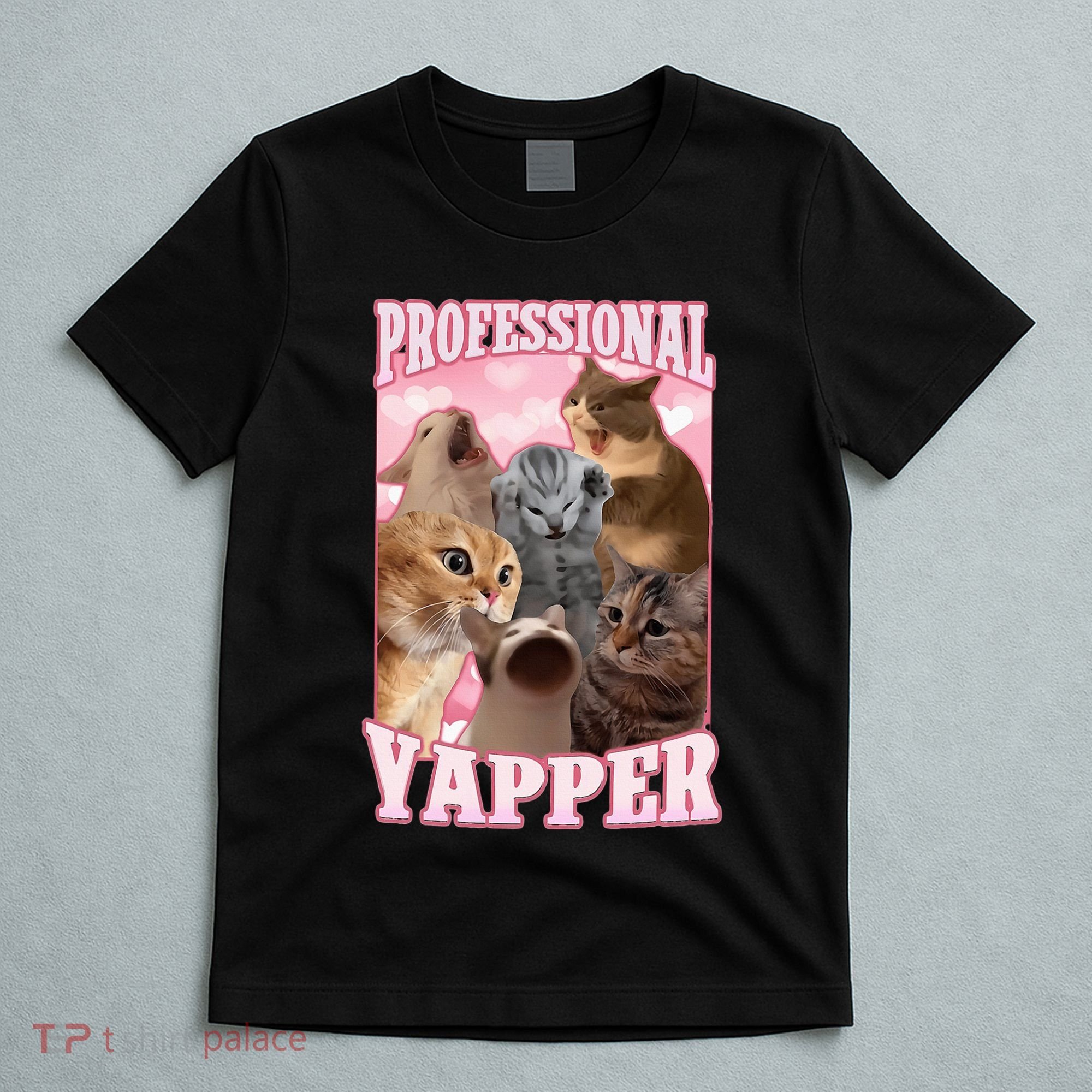 Professional Yapper Funny Cat Meme Goofy Ahh Ironic Cat T-Shirt