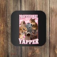 Professional Yapper Funny Cat Meme Goofy Ahh Ironic Cat Coaster thumb 0