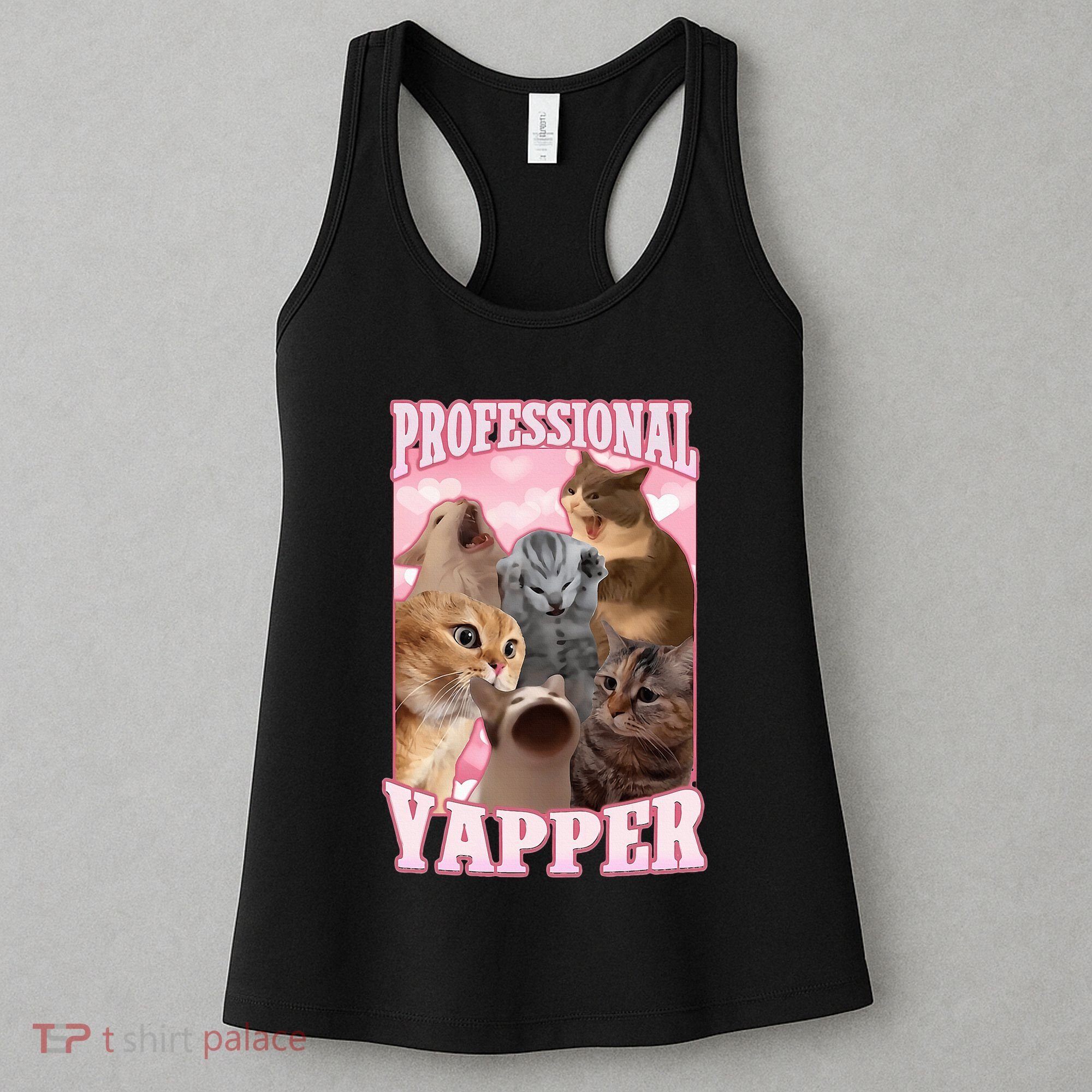 Professional Yapper Funny Cat Meme Goofy Ahh Ironic Cat Women's Tank Top