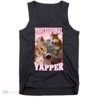 Professional Yapper Funny Cat Meme Goofy Ahh Ironic Cat Tank Top thumb 0