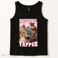 Professional Yapper Funny Cat Meme Goofy Ahh Ironic Cat Tank Top thumb 2