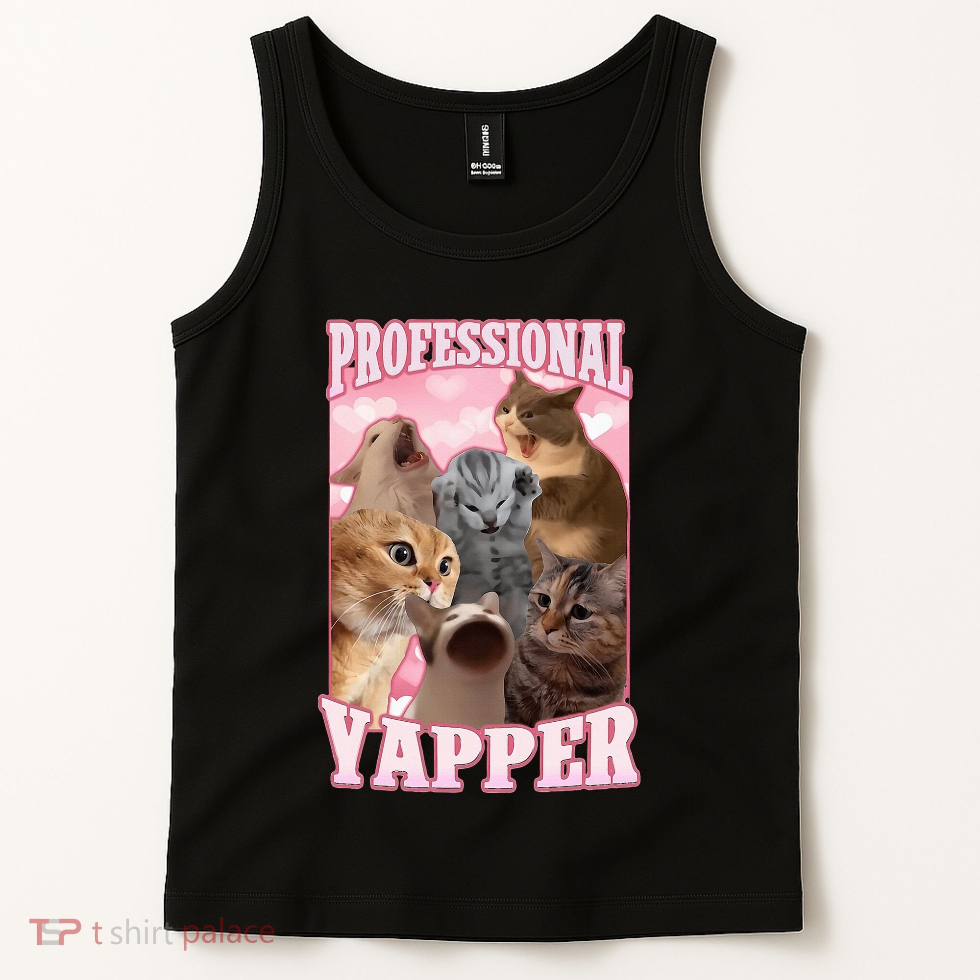 Professional Yapper Funny Cat Meme Goofy Ahh Ironic Cat Tank Top