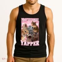 Professional Yapper Funny Cat Meme Goofy Ahh Ironic Cat Tank Top thumb 3