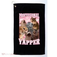 Professional Yapper Funny Cat Meme Goofy Ahh Ironic Cat Golf Towel thumb 0