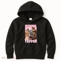 Professional Yapper Funny Cat Meme Goofy Ahh Ironic Cat Kids Hoodie thumb 0