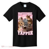 Professional Yapper Funny Cat Meme Goofy Ahh Ironic Cat Kids T-Shirt thumb 0