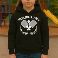 PICKLEBALL Y'ALL FUNNY Kids Hoodie thumb 3